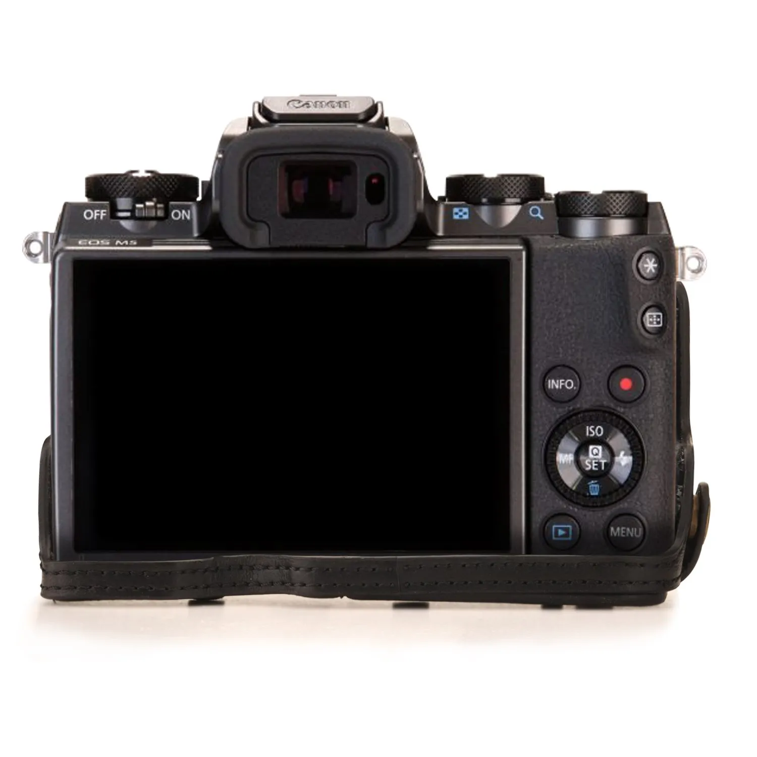 MegaGear Ever Ready Canon EOS M5 15-45mm custodia pelle nera