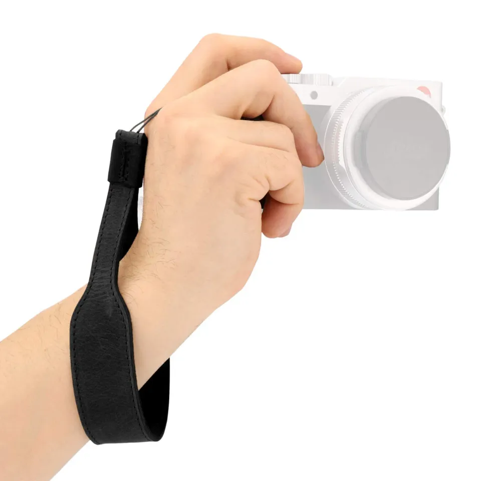 MegaGear cinghia polso pelle nero fotocamera