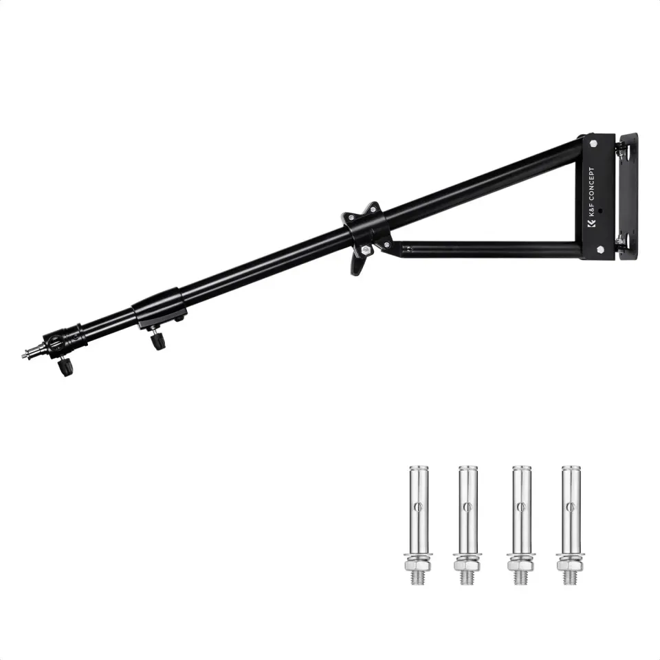 K&F Concept braccio triangolare parete 130cm metallo 1/4"-3/8"
