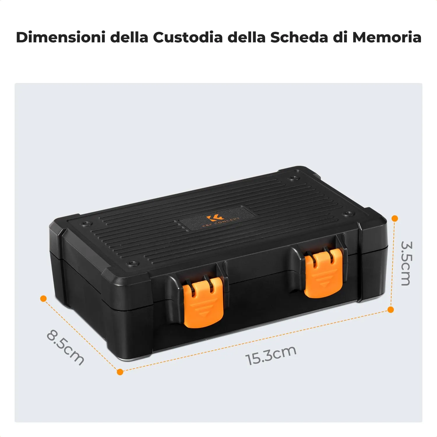 K&F Concept Custodia Batterie Schede SD TF XQD Impermeabile