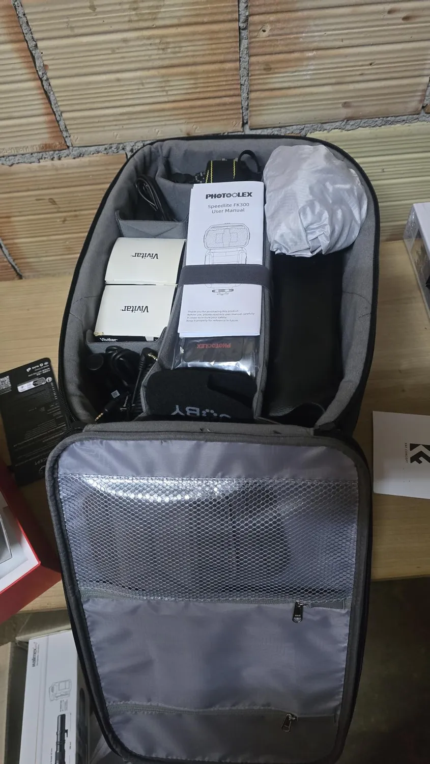 K&F Concept Zaino Foto Guscio Rigido 44cm Nero 15.6"