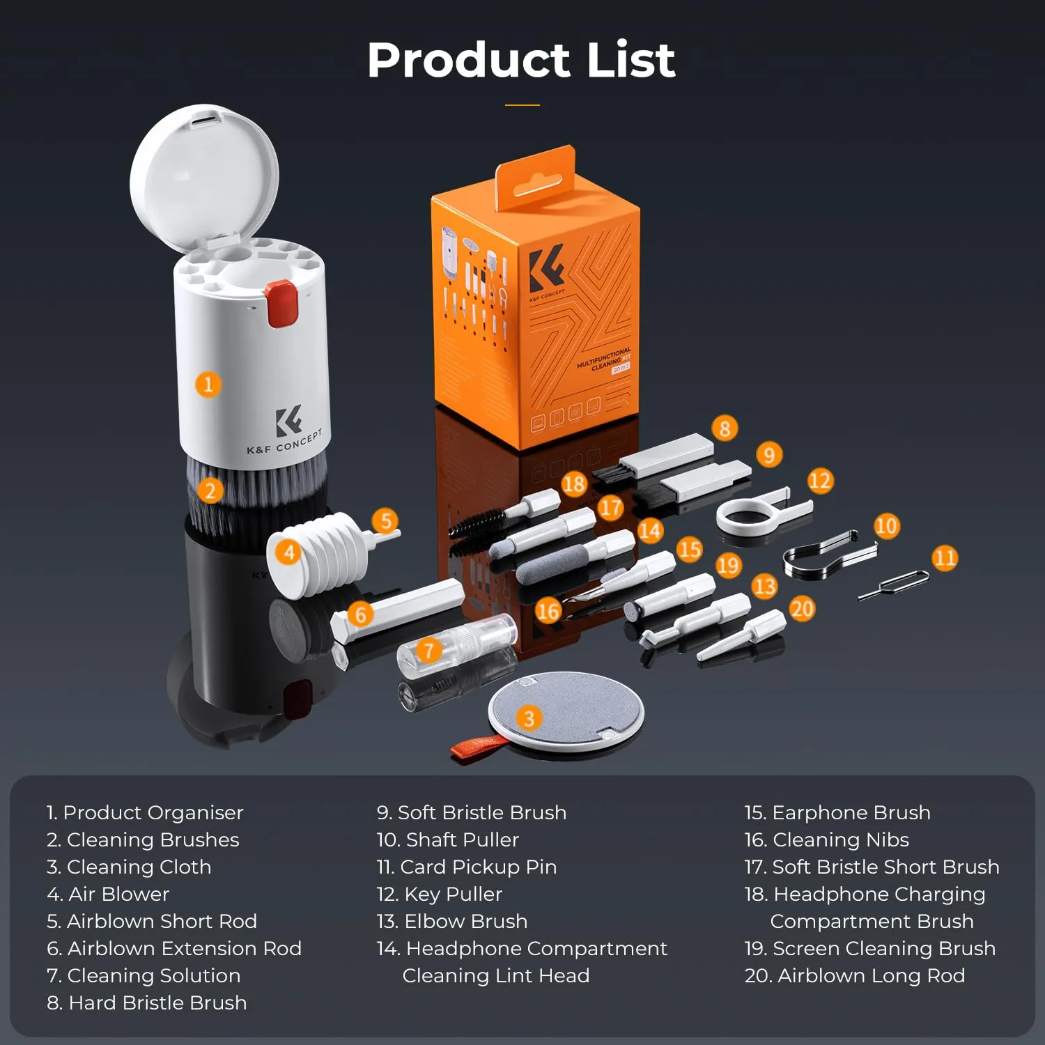 K&F Concept kit pulizia 20 in 1 PC tastiera schermo foto