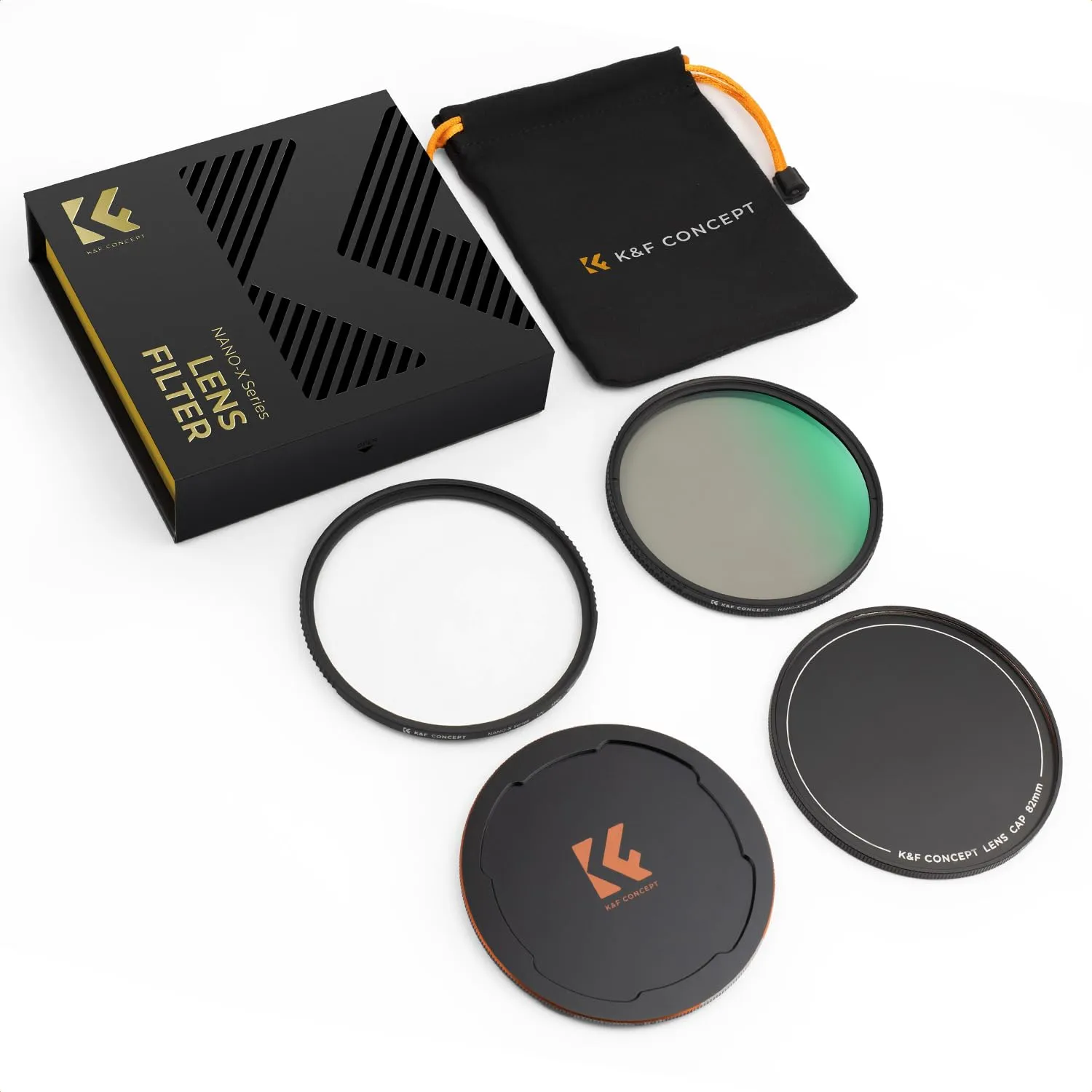K&F Concept Nano-Xcel Kit Filtri UV+CPL 82mm antiriflesso