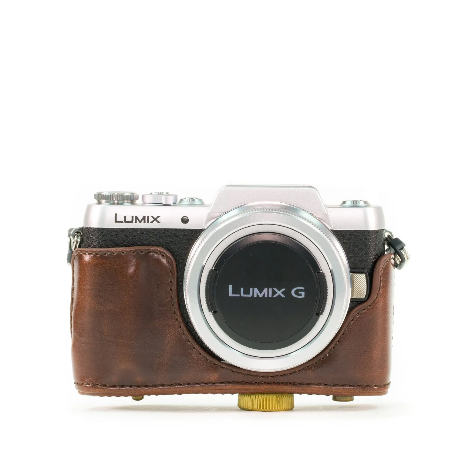 MegaGear MG541 Custodia Flip per Panasonic Lumix Marrone Scuro