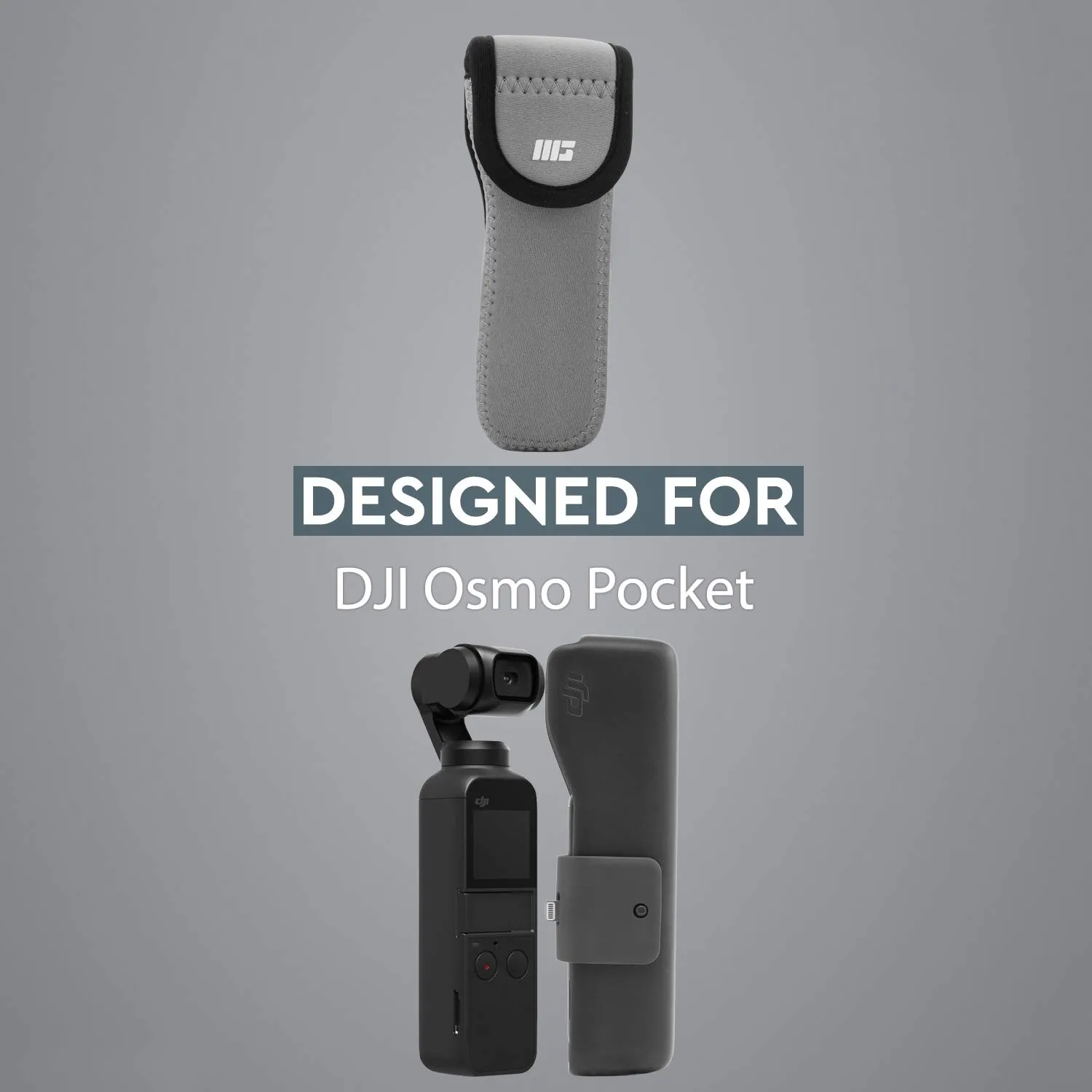 MegaGear Custodia Neoprene DJI Osmo Pocket Grigia Antigraffio