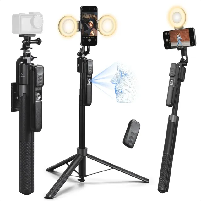 Concept Asta Selfie 180cm Treppiede Smartphone con Luce Anello