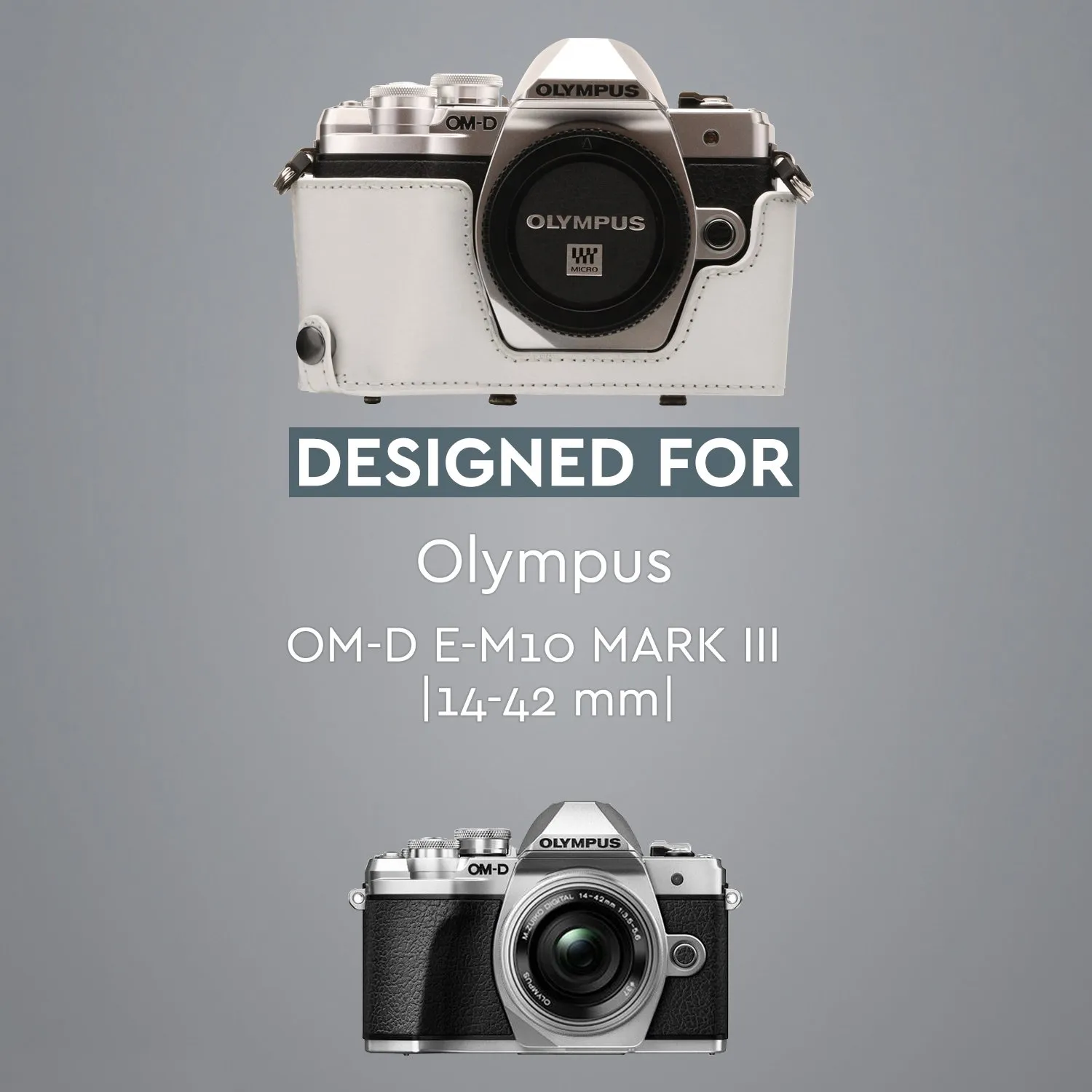 MegaGear Ever Ready Olympus OM-D E-M10 Mark III custodia bianca