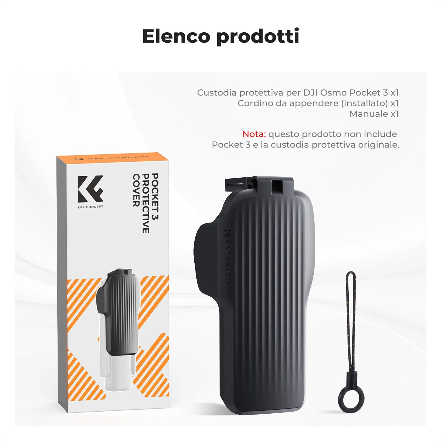 K&F Concept custodia Pocket 3 per filtri e microfono