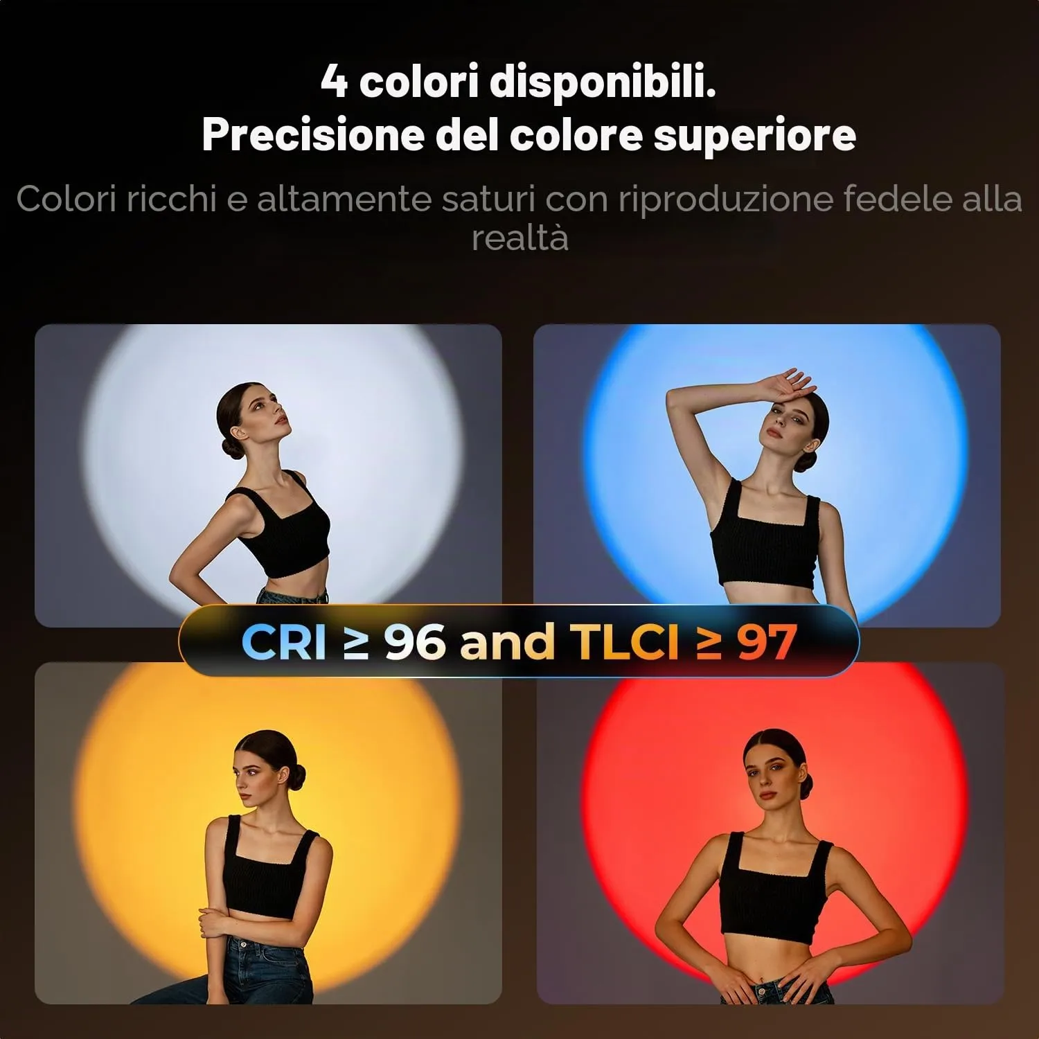 Concept SP25C torcia LED video 25W grigia CRI 96