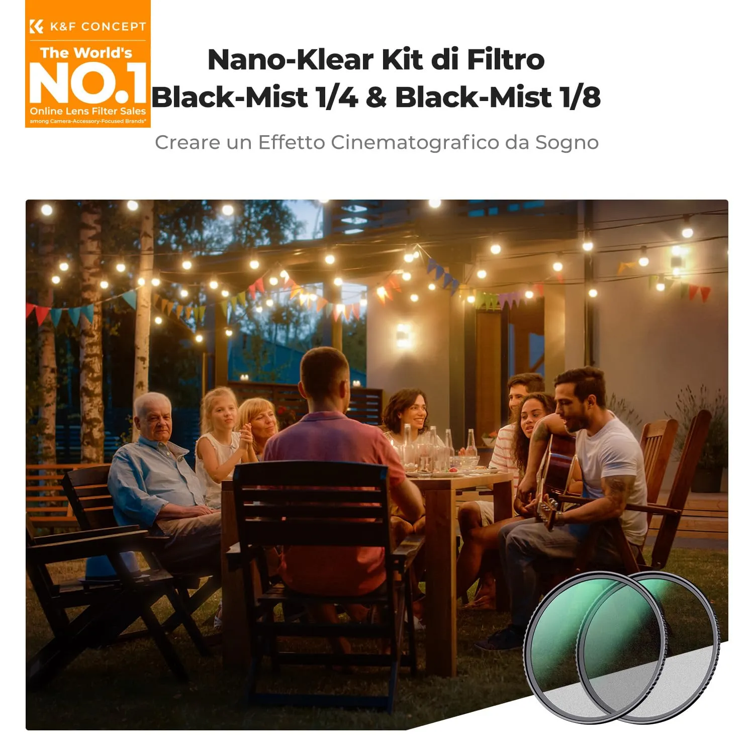 K&F Concept Nano-Klear filtri 67mm black mist diffusione