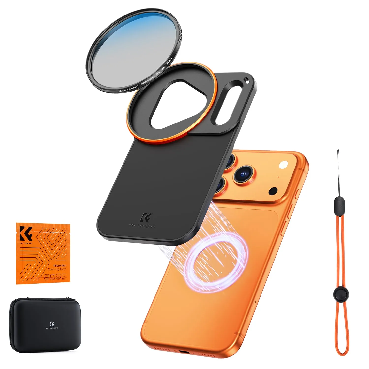 K&F Concept Supporto Magnetico Filtri 58mm iPhone 17 Pro