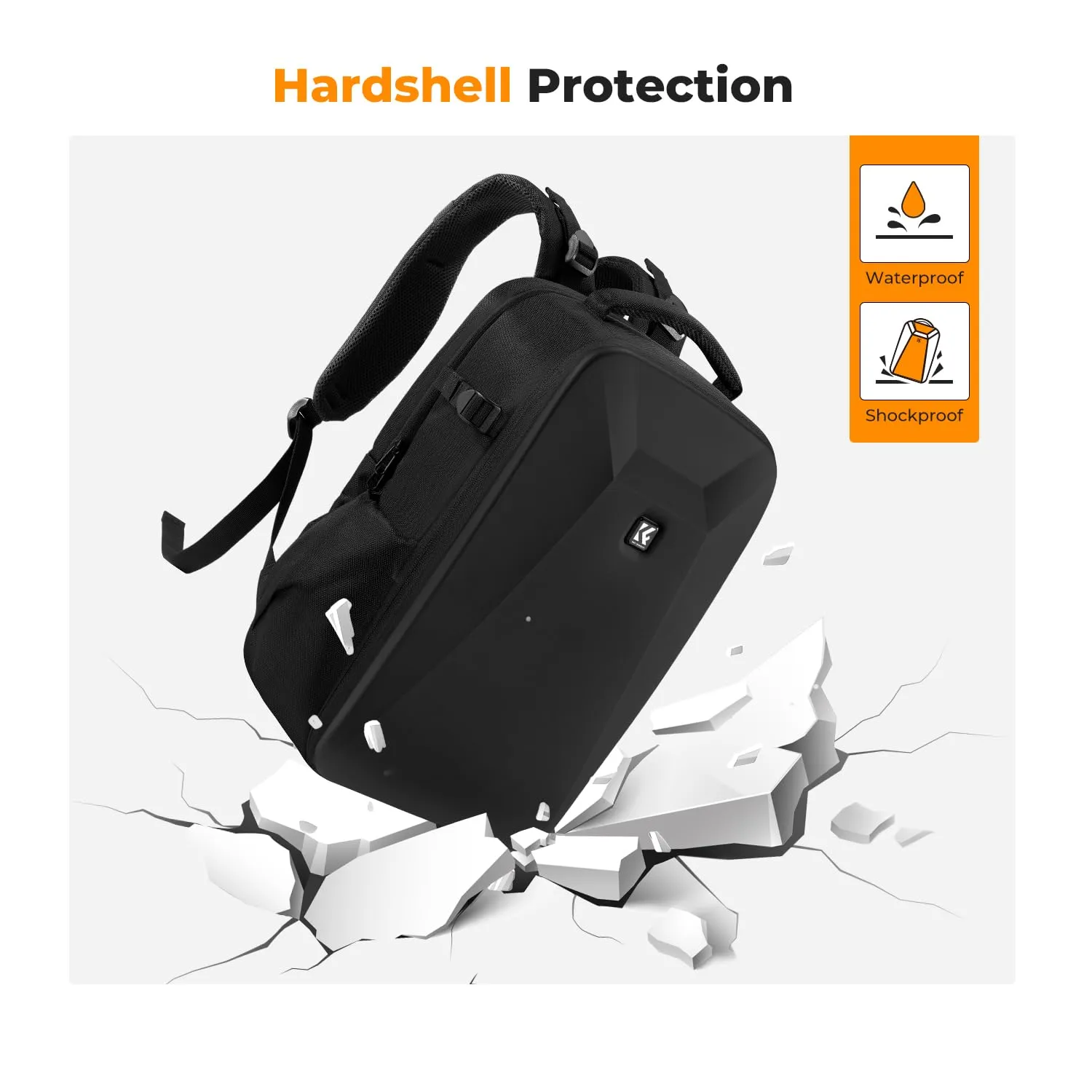 K&F Concept Zaino Foto Guscio Rigido 44cm Nero 15.6"