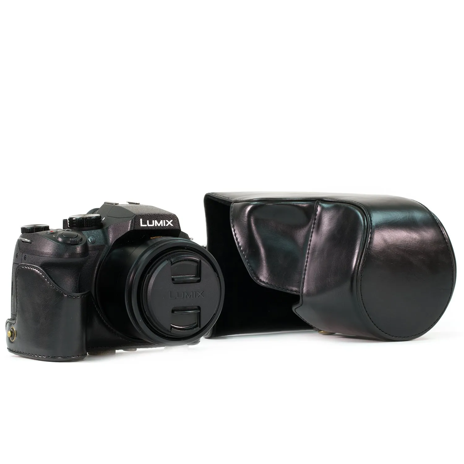 MegaGear MG624 FZ300 custodia pelle nera Panasonic