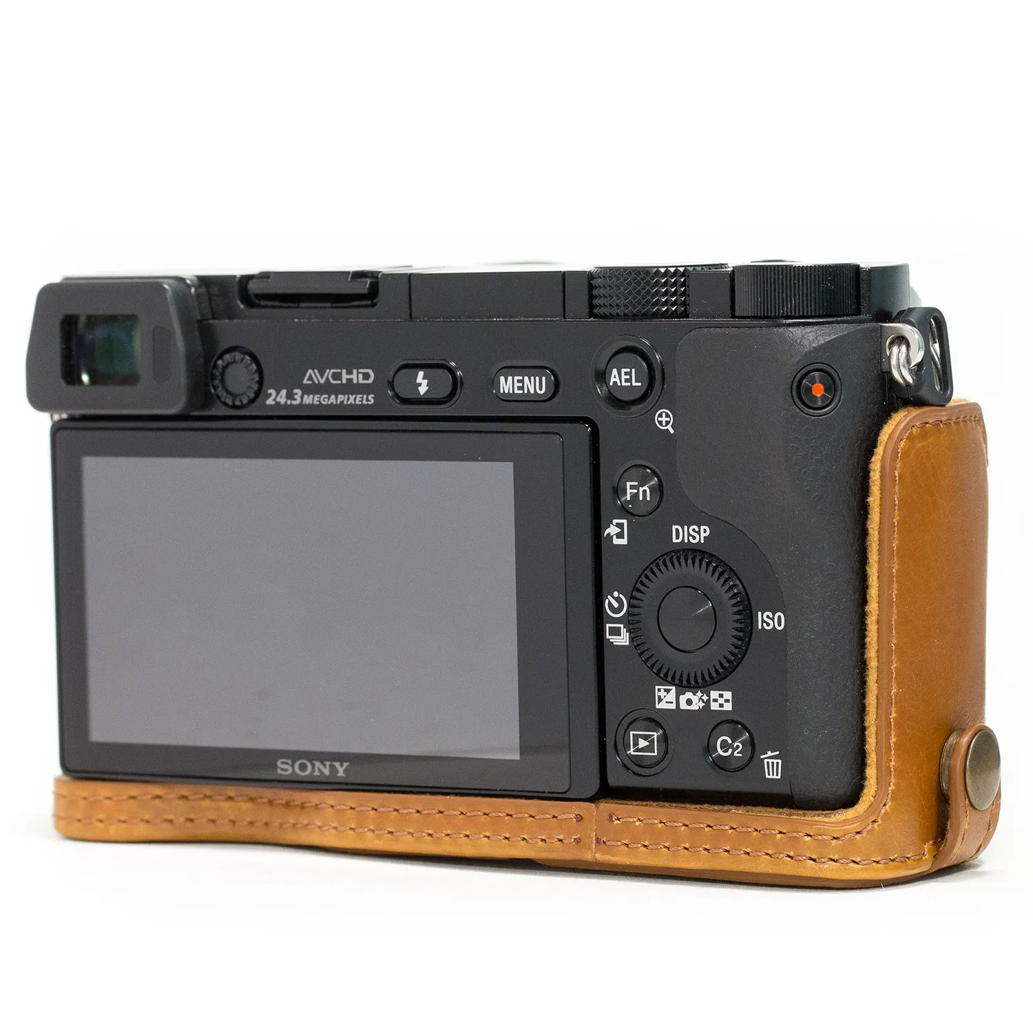 MegaGear MG962 Mezza Custodia Pelle Sony A6000/A6300 Chiaro