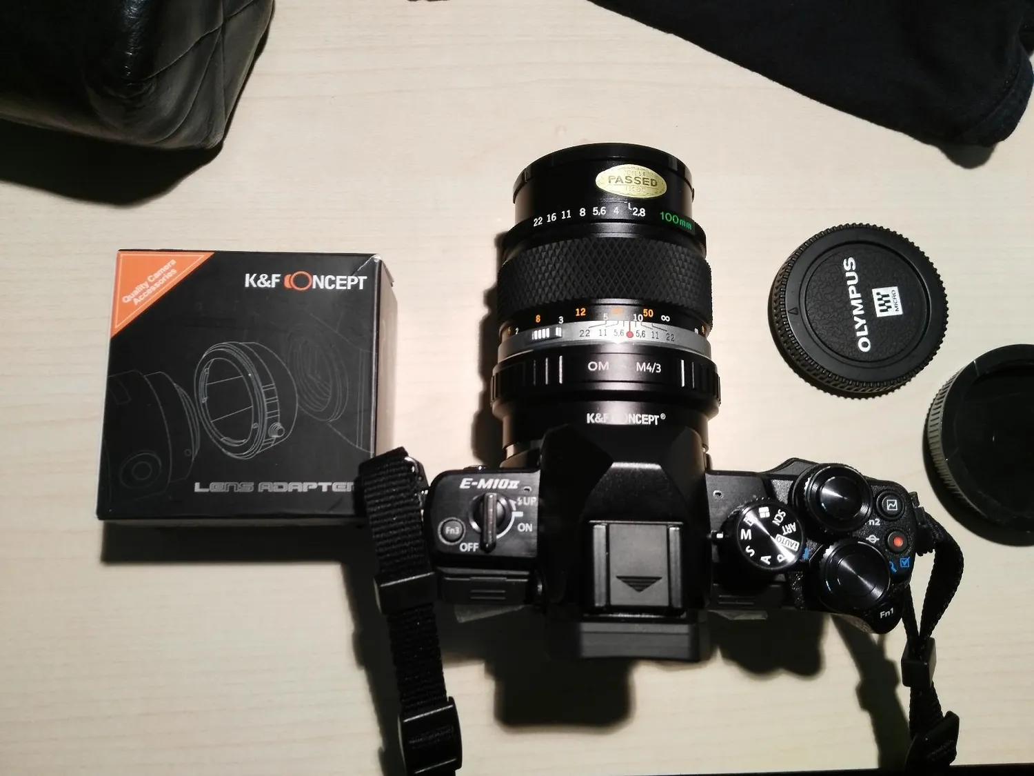 K&F Concept adattatore OM-Micro 4/3 manuale metallo