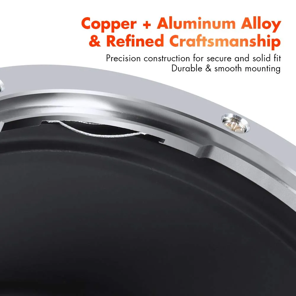 K&F Concept EOS-E adattatore obiettivi Canon EF su Sony E manuale