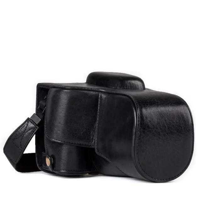 MegaGear Ever Ready custodia reflex Canon 800D vera pelle nera