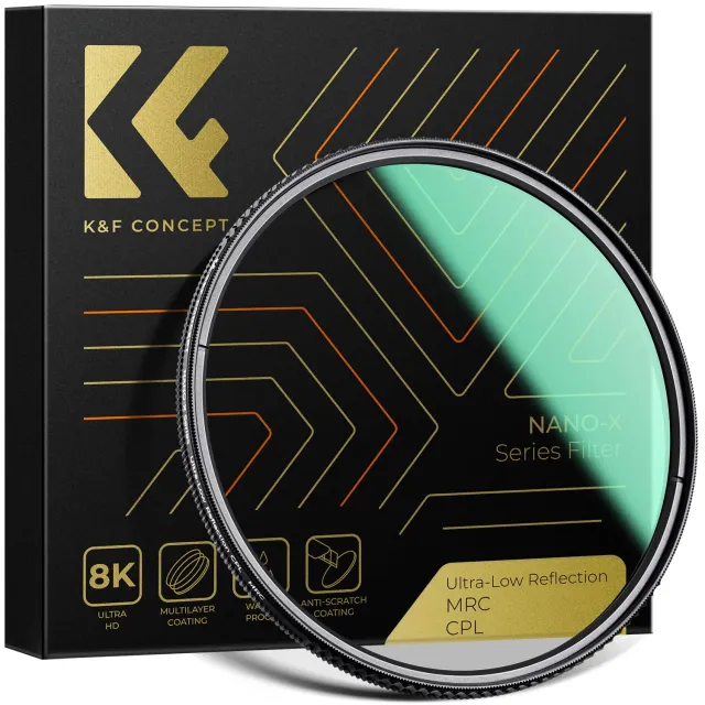 K&F Concept Nano-Xcel filtro CPL 82mm polarizzatore