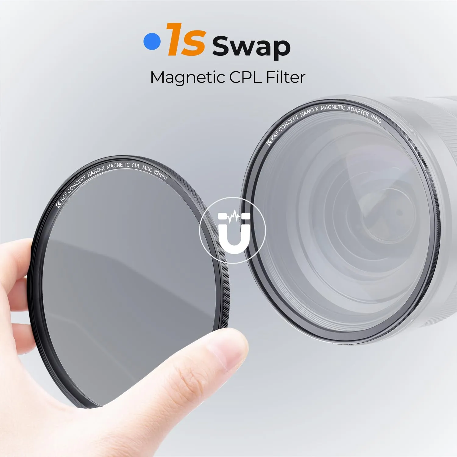 K&F Concept Nano-Xcel Filtro CPL Magnetico 82mm vetro AGC