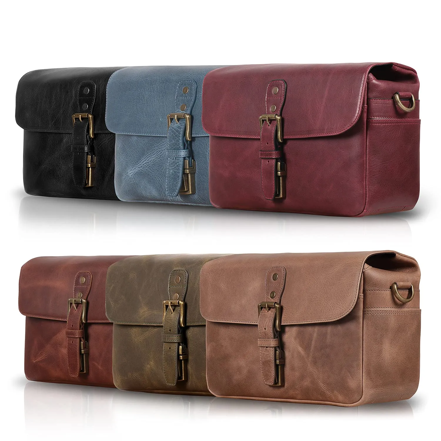 MegaGear Torres Borsa Messenger Pelle Fotocamera Mirrorless Marrone