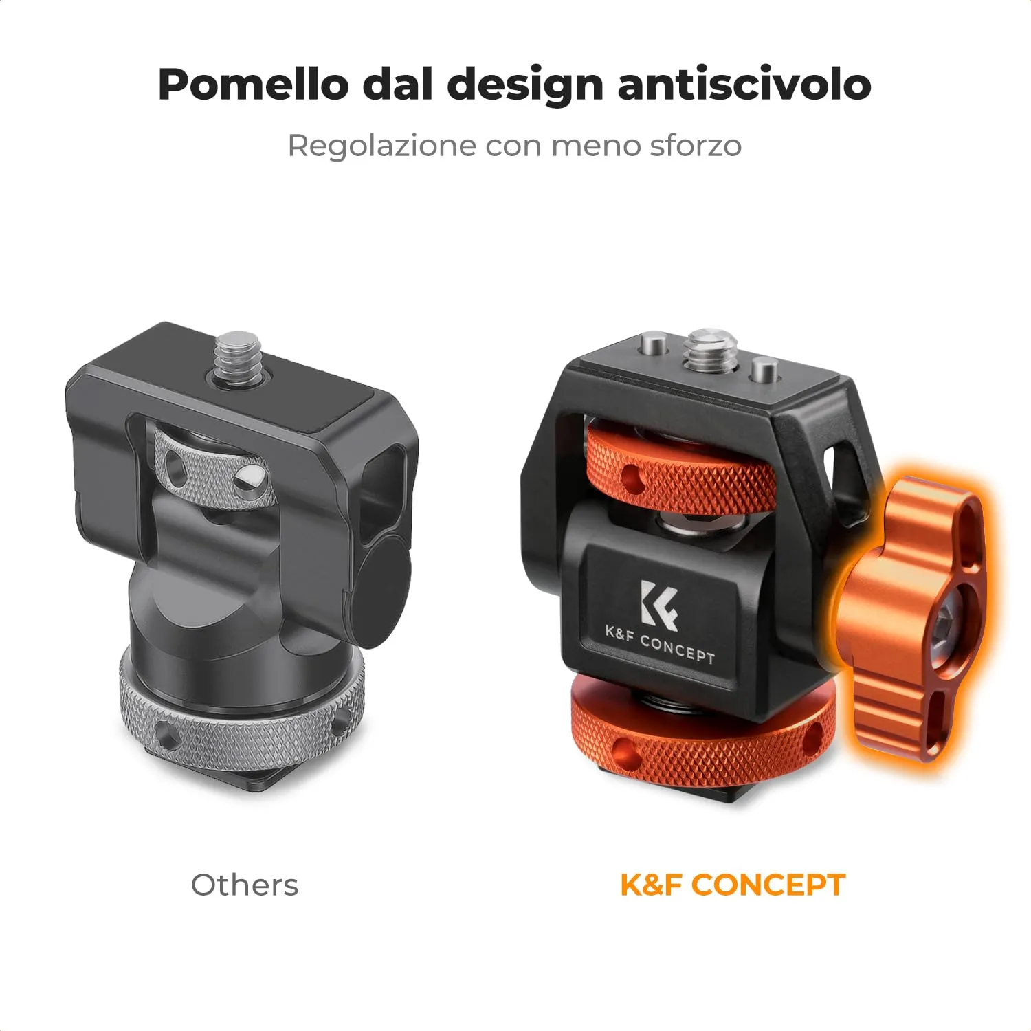 K&F Concept supporto monitor 1/4 ARRI inclinabile 3 kg