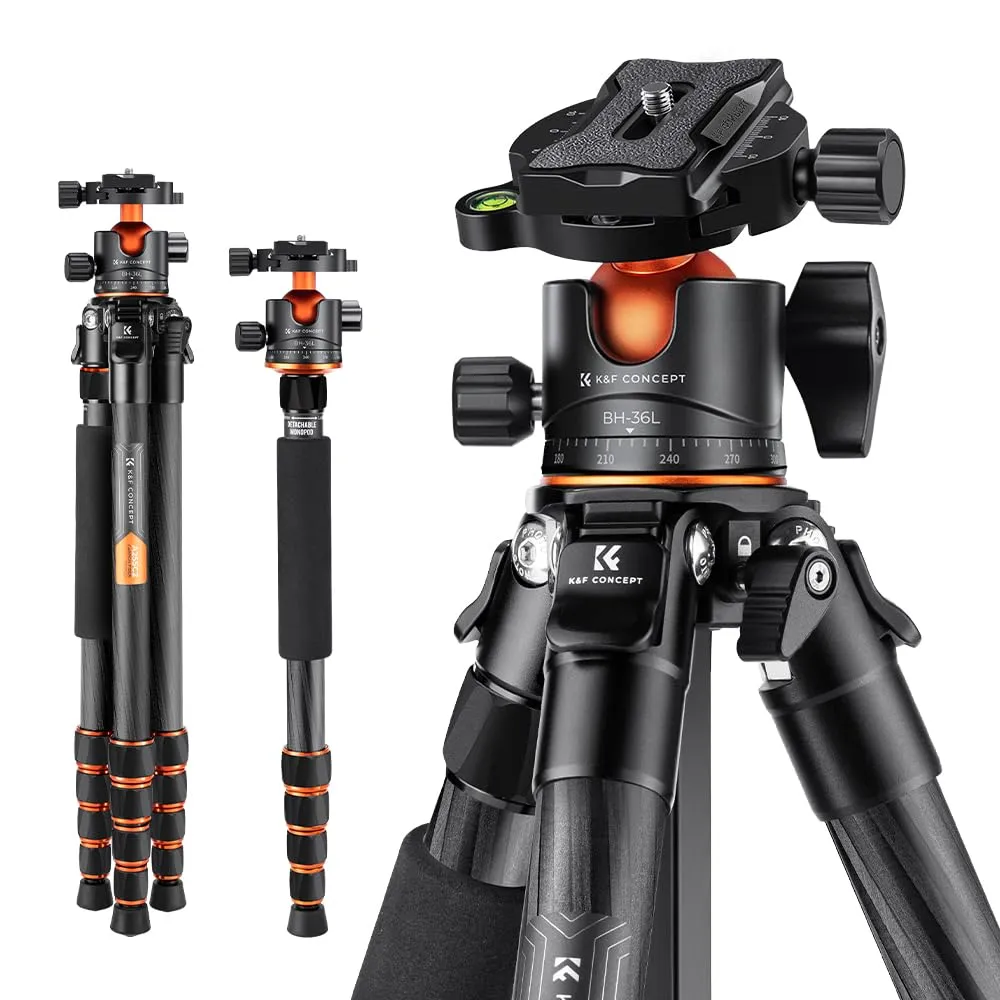 K&F Concept K254C2+BH-36L Treppiede Carbonio 162cm