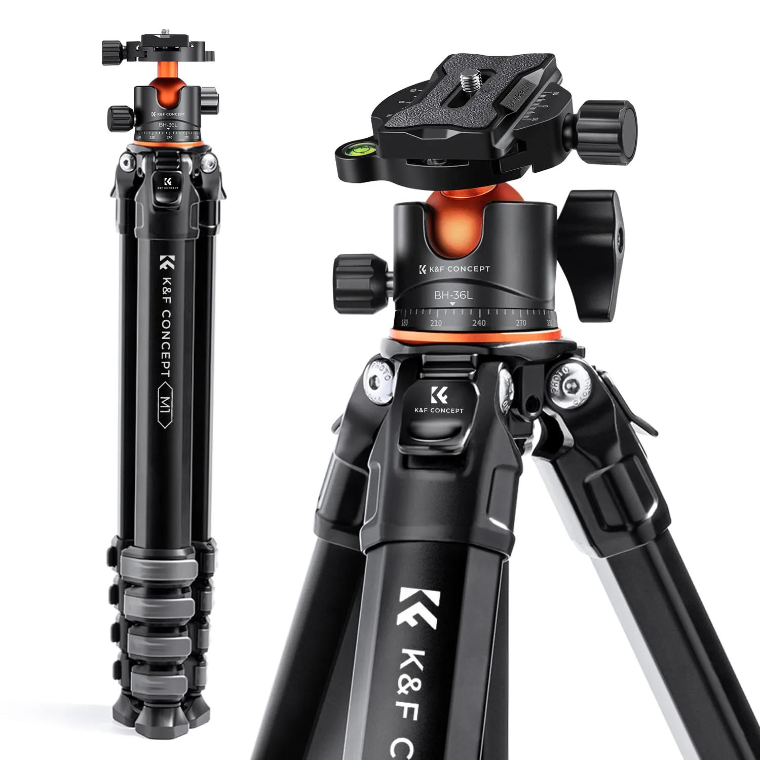 K&F Concept K254C2+BH-36L Treppiede Carbonio 162cm