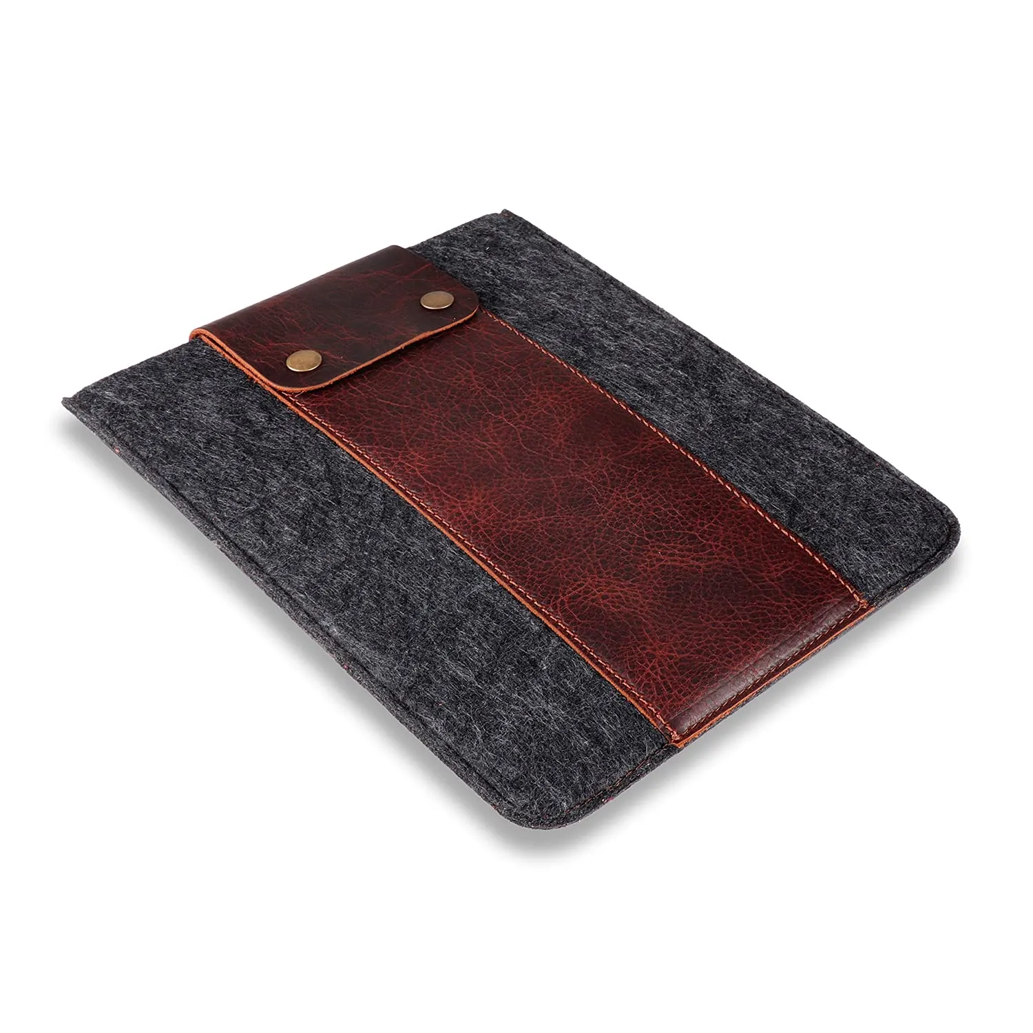 MegaGear custodia tablet iPad 11 feltro pelle marrone tasca