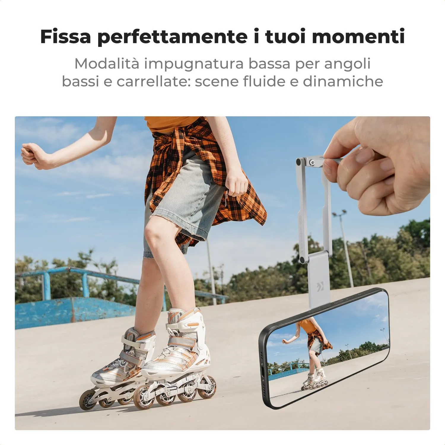 K&F Concept Mini Treppiede Magnetico Smartphone Argento 7mm
