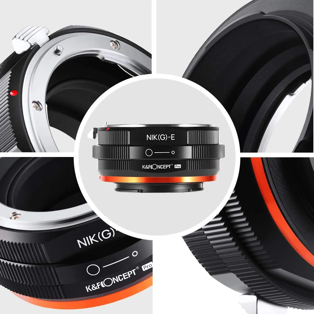 K&F Concept adattatore Nikon G/F/AI a Sony E laccato opaco