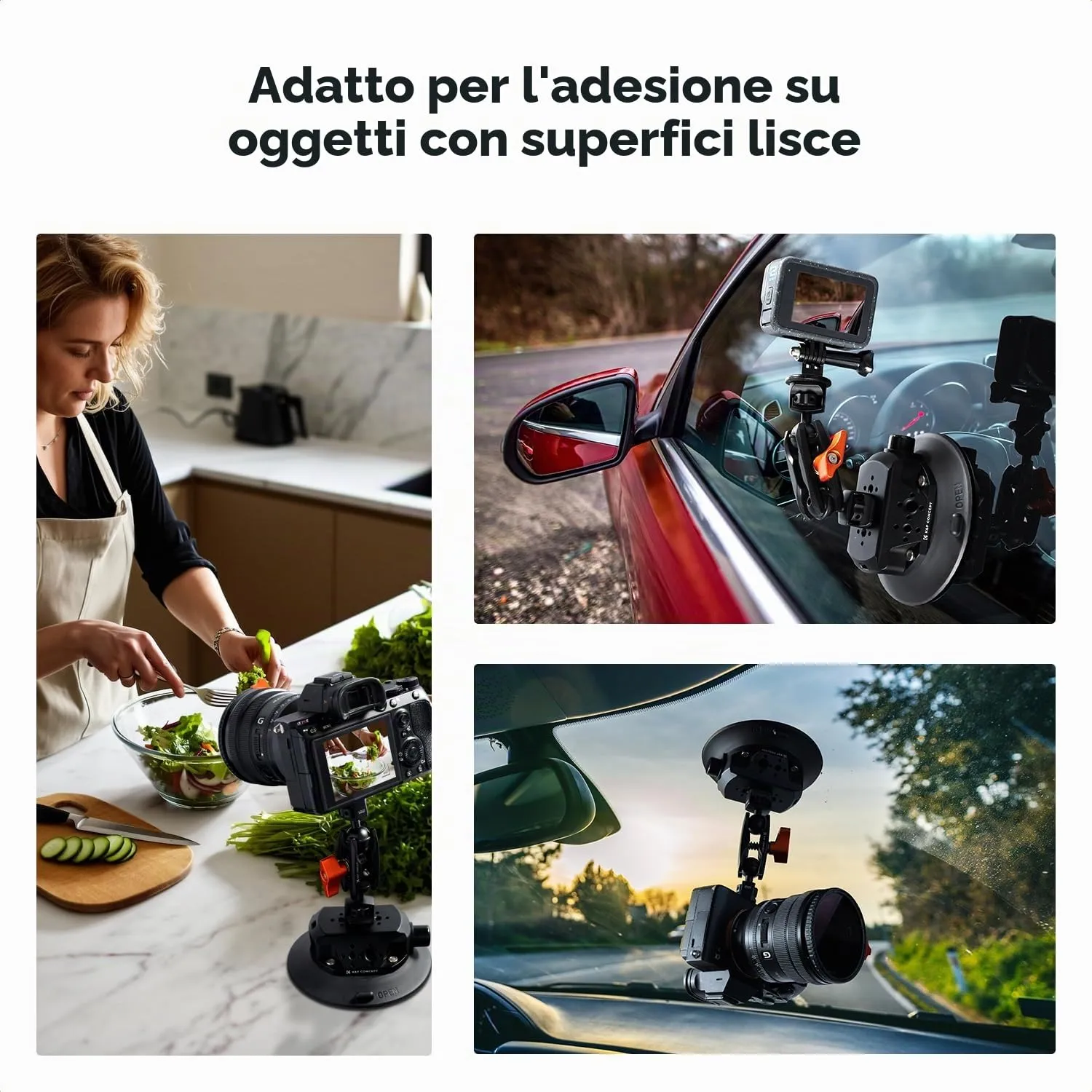 K&F Concept MS45 ventosa 4,5" braccio magico auto