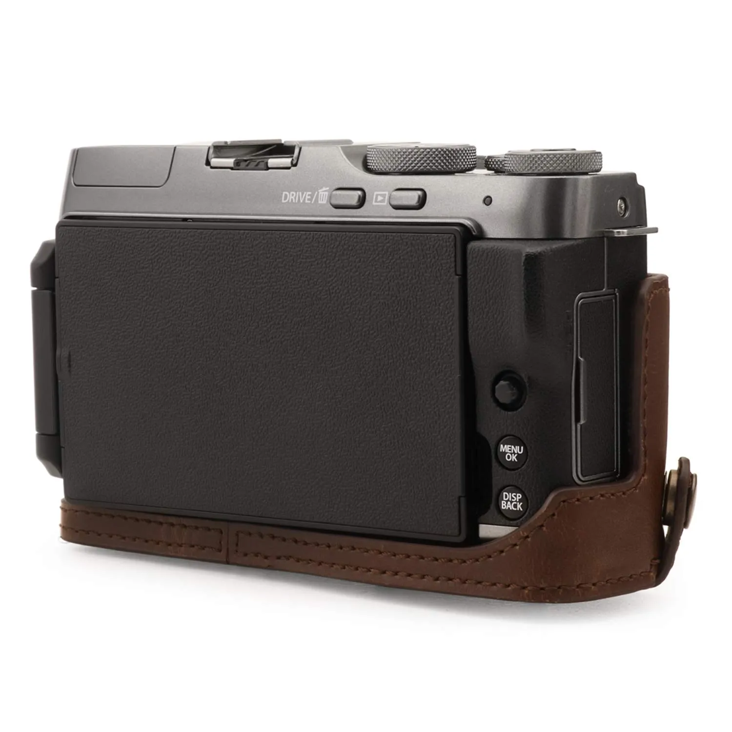 MegaGear MG1771 custodia Fujifilm X-A7 marrone scuro pelle