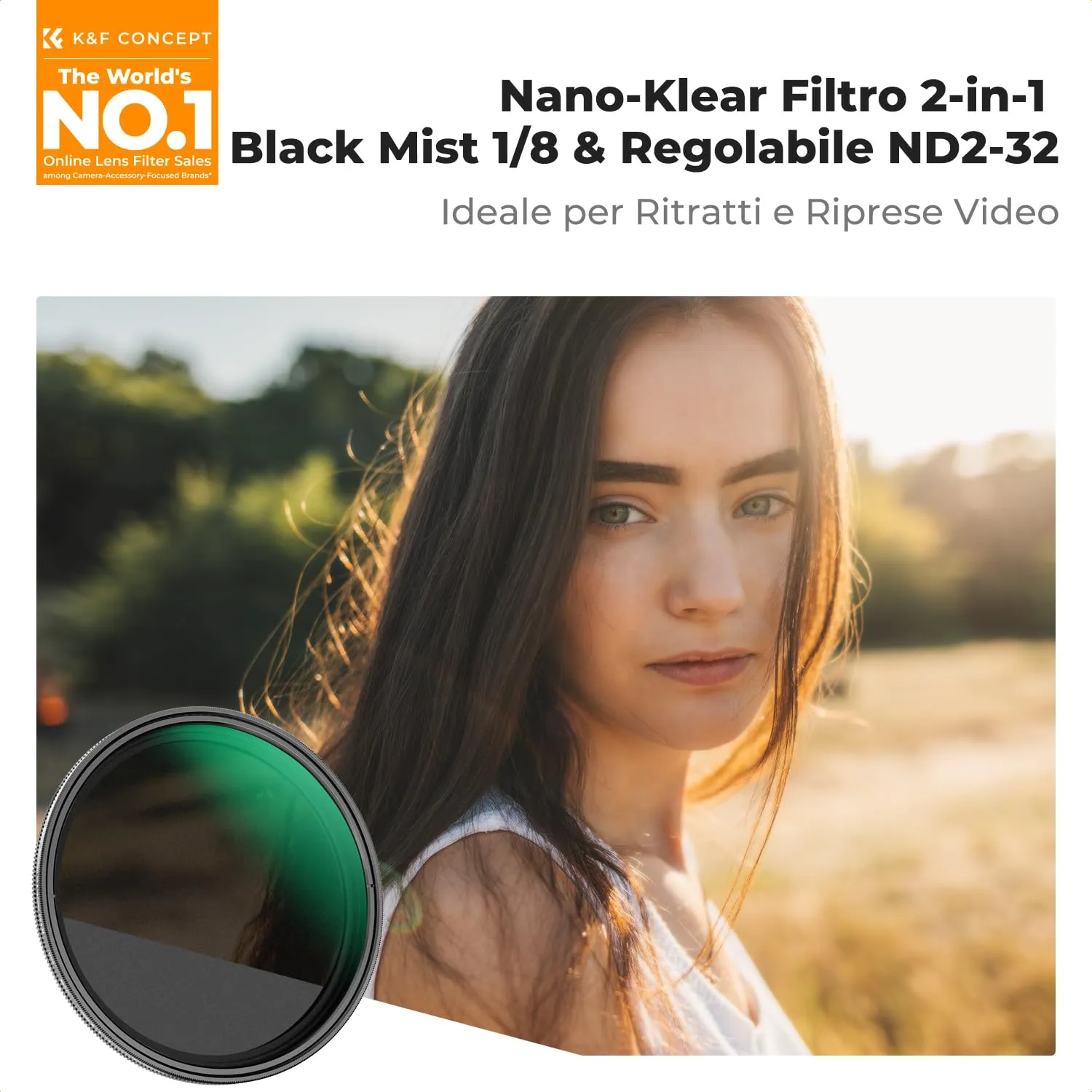 K&F Concept Nano-Klear Filtro Black-Mist ND2-32 67mm