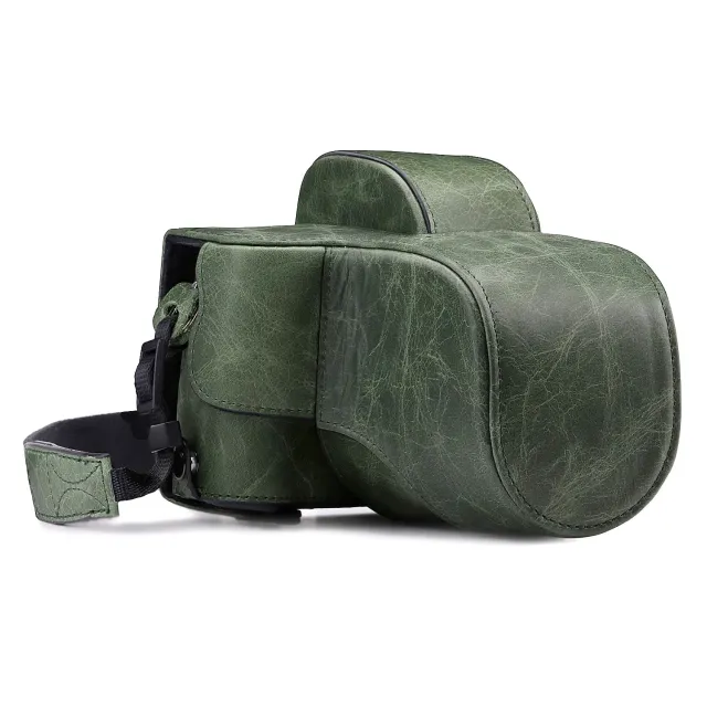 MegaGear Ever Ready custodia vera pelle Fujifilm X-E3 verde