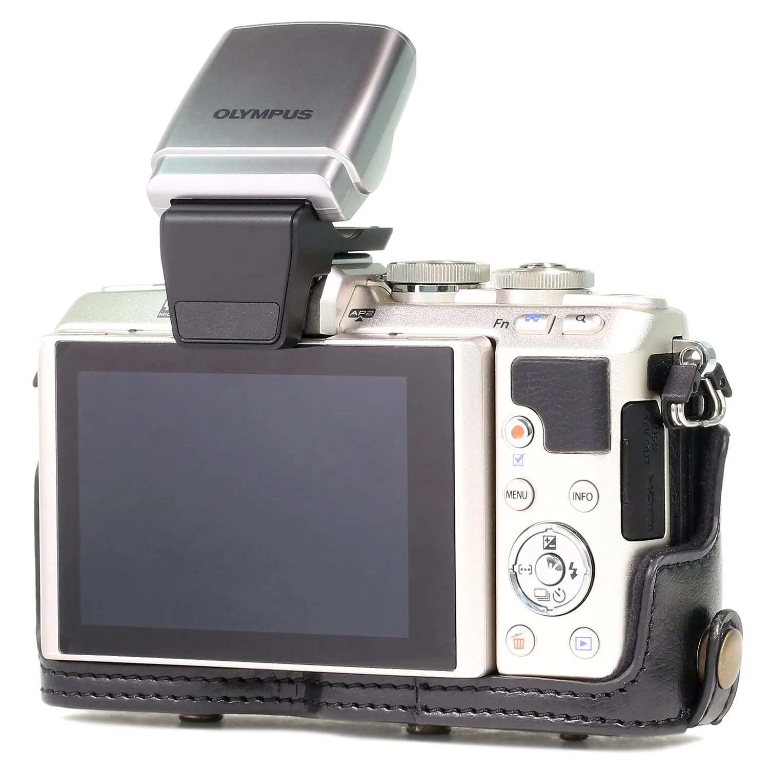 MegaGear MG917 Custodia Olympus PEN E-PL8 Nero Ever Ready