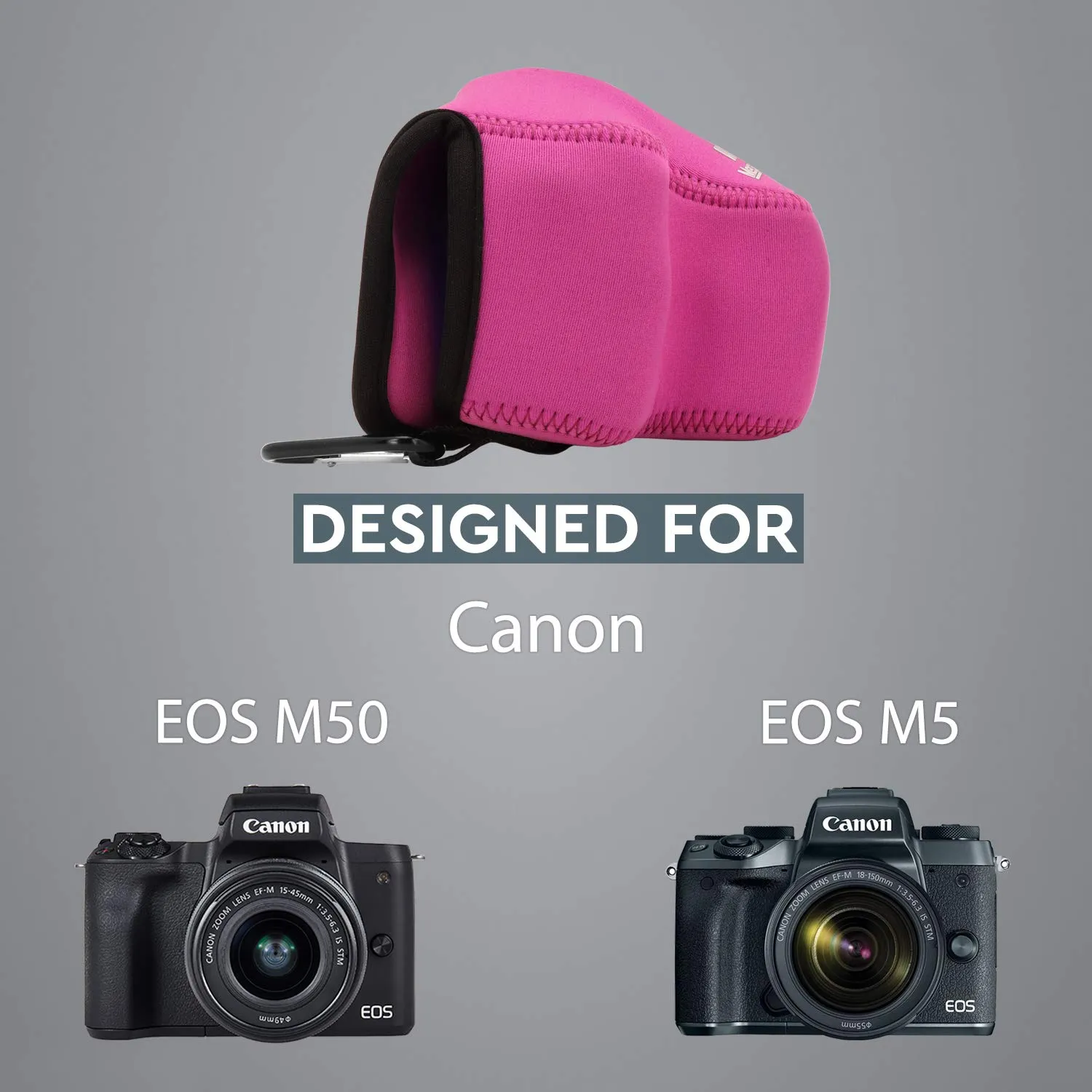 MegaGear MG1038 Custodia Neoprene Canon M50 rosa