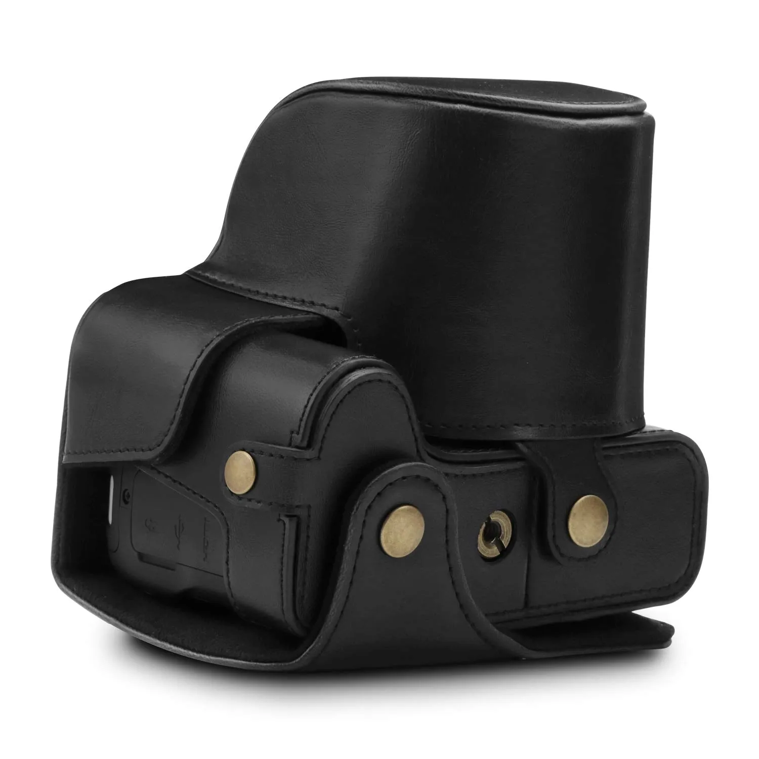 MegaGear Custodia Finta Pelle Canon SX70 HS Nero ever ready