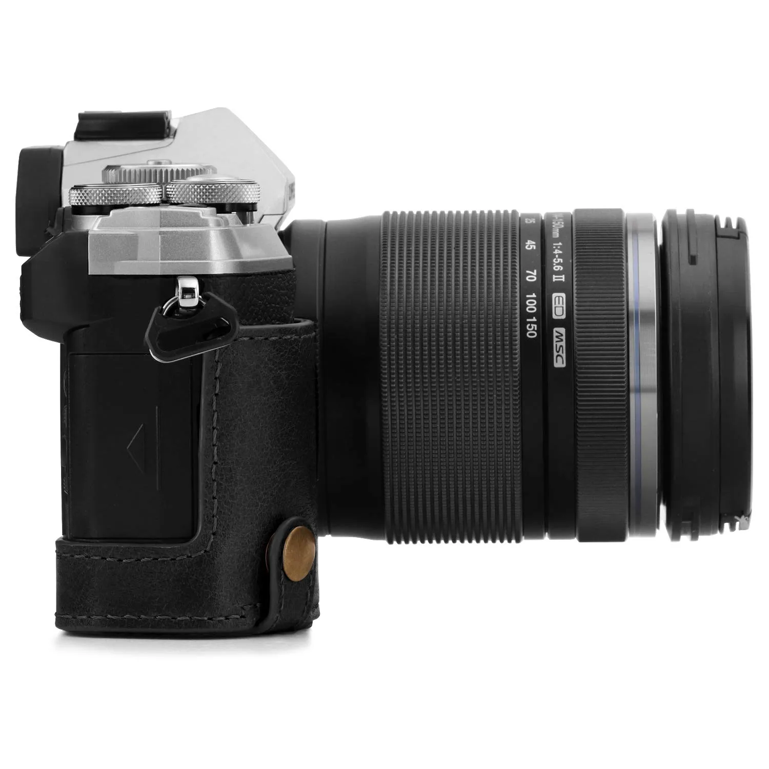 MegaGear Ever Ready mezza custodia E-M5 Mark III nera pelle
