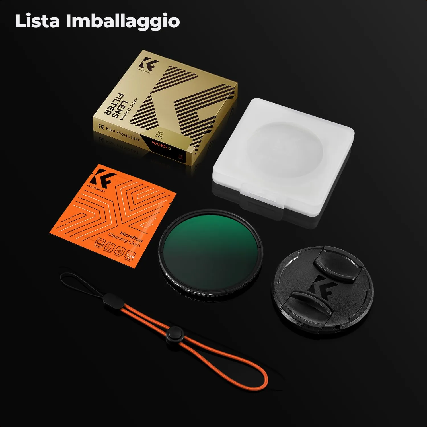 K&F Concept Nano-Dazzle 82mm filtro polarizzatore CPL antiriflesso