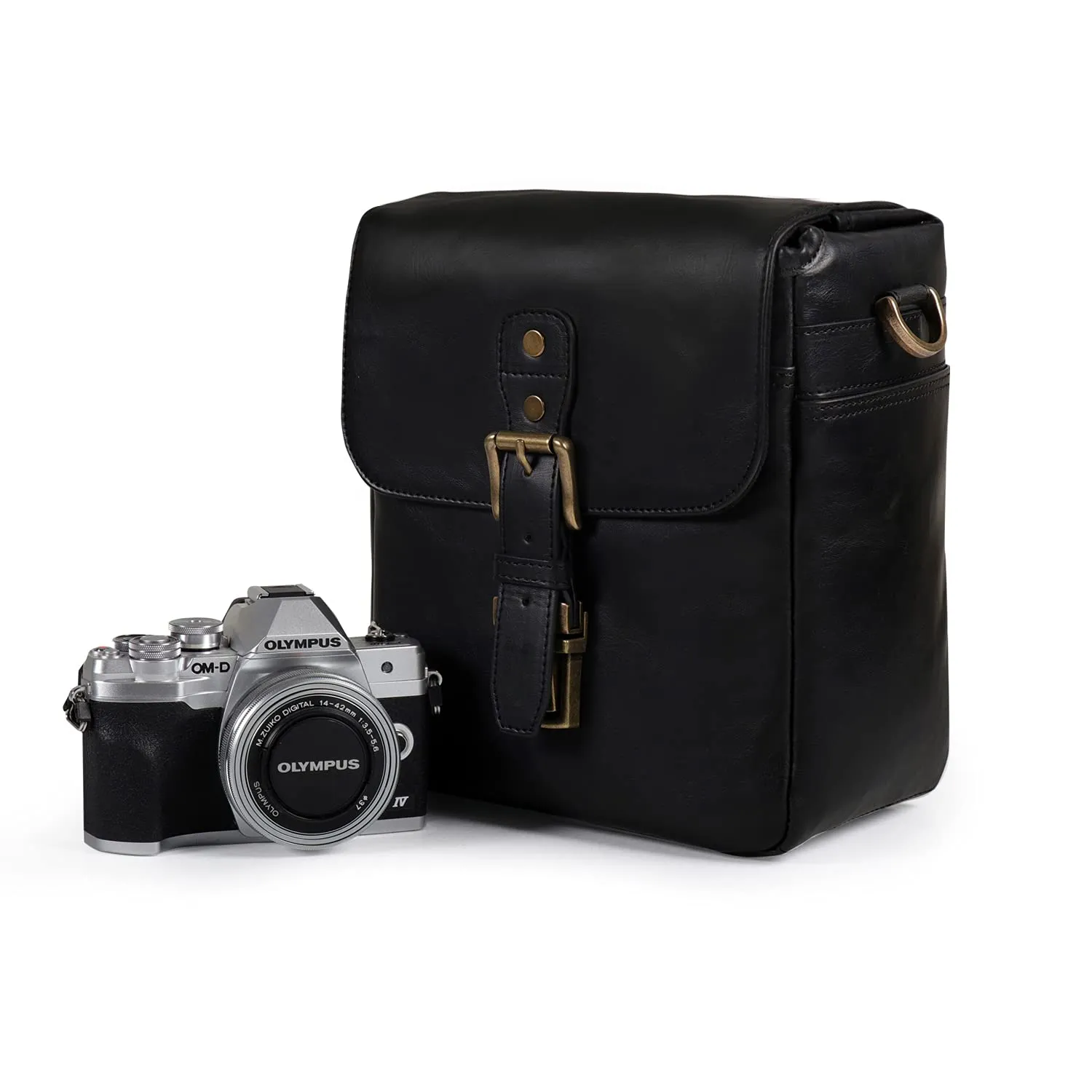 MegaGear MG1521 Borsa Fotocamera Pelle Nera Mirrorless