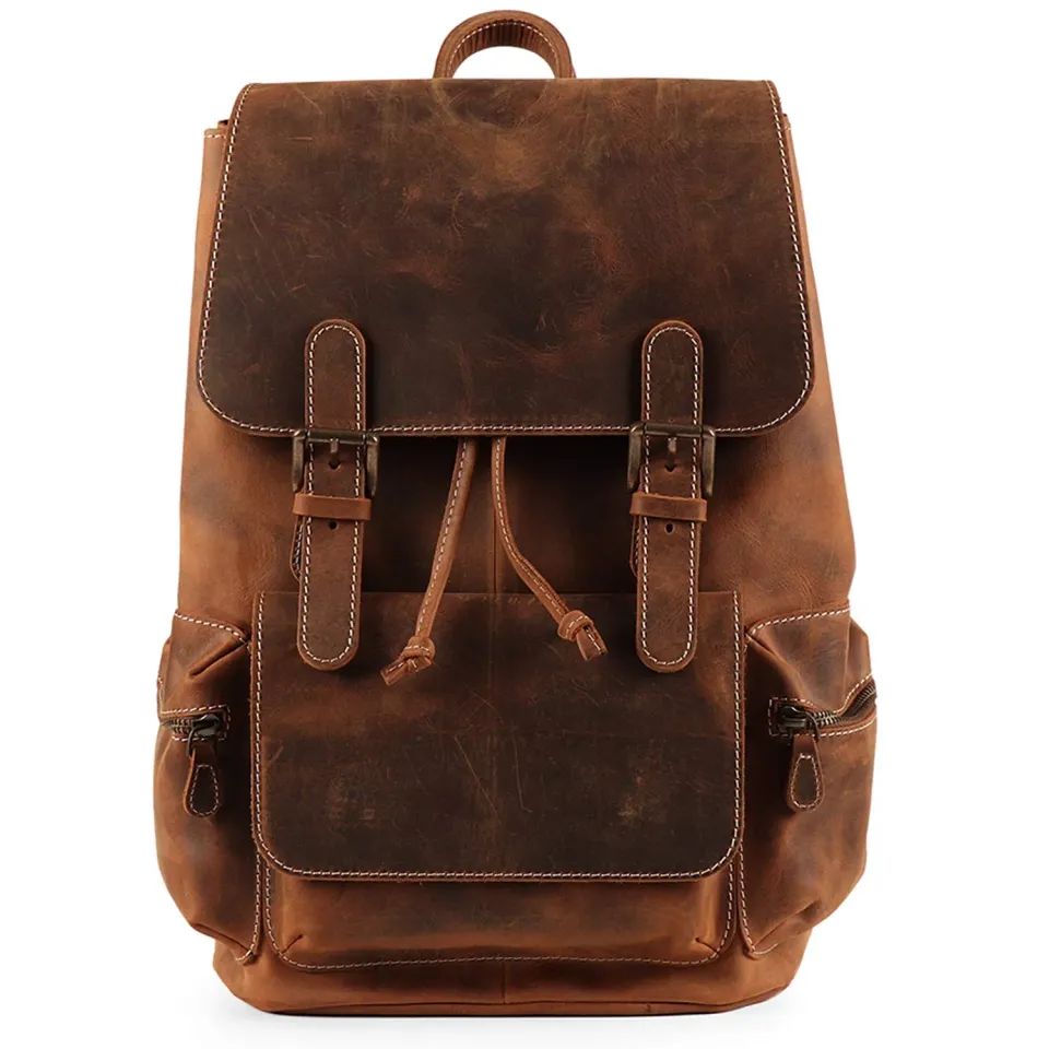 MegaGear Valley zaino vera pelle laptop 13 pollici marrone
