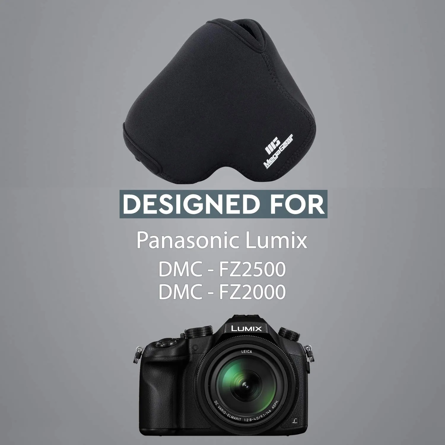 MegaGear Ultra Light Custodia Fotocamera FZ1000 Nero neoprene