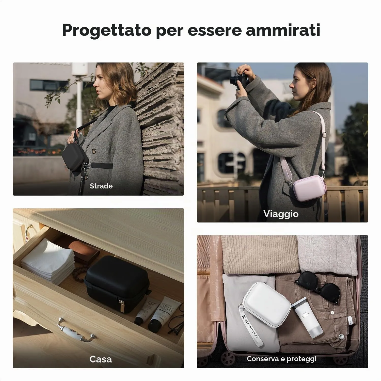 K&F Concept Custodia Fotocamera M Nero Compatta EVA