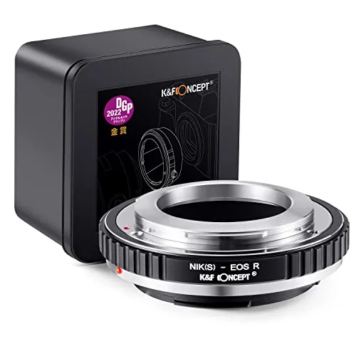 K&F Concept adattatore NIK(S)-EOS R manuale nero opaco
