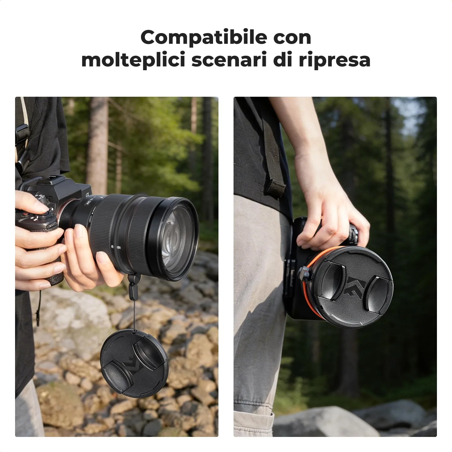 K&F Concept Tappo Obiettivo 55mm Set 2 Pezzi