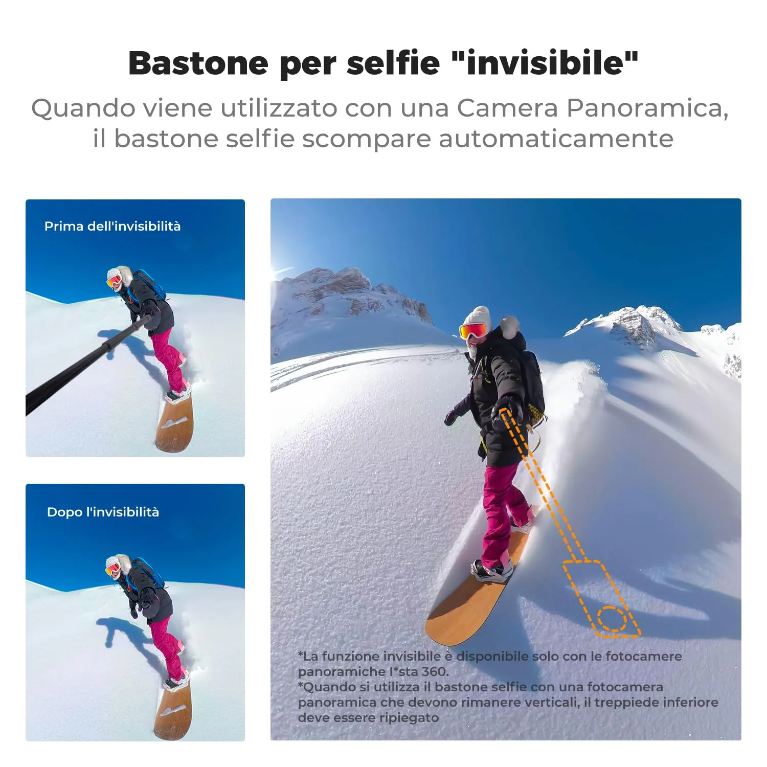 K&F Concept Bastone Selfie Invisibile 120cm con Treppiede Alluminio