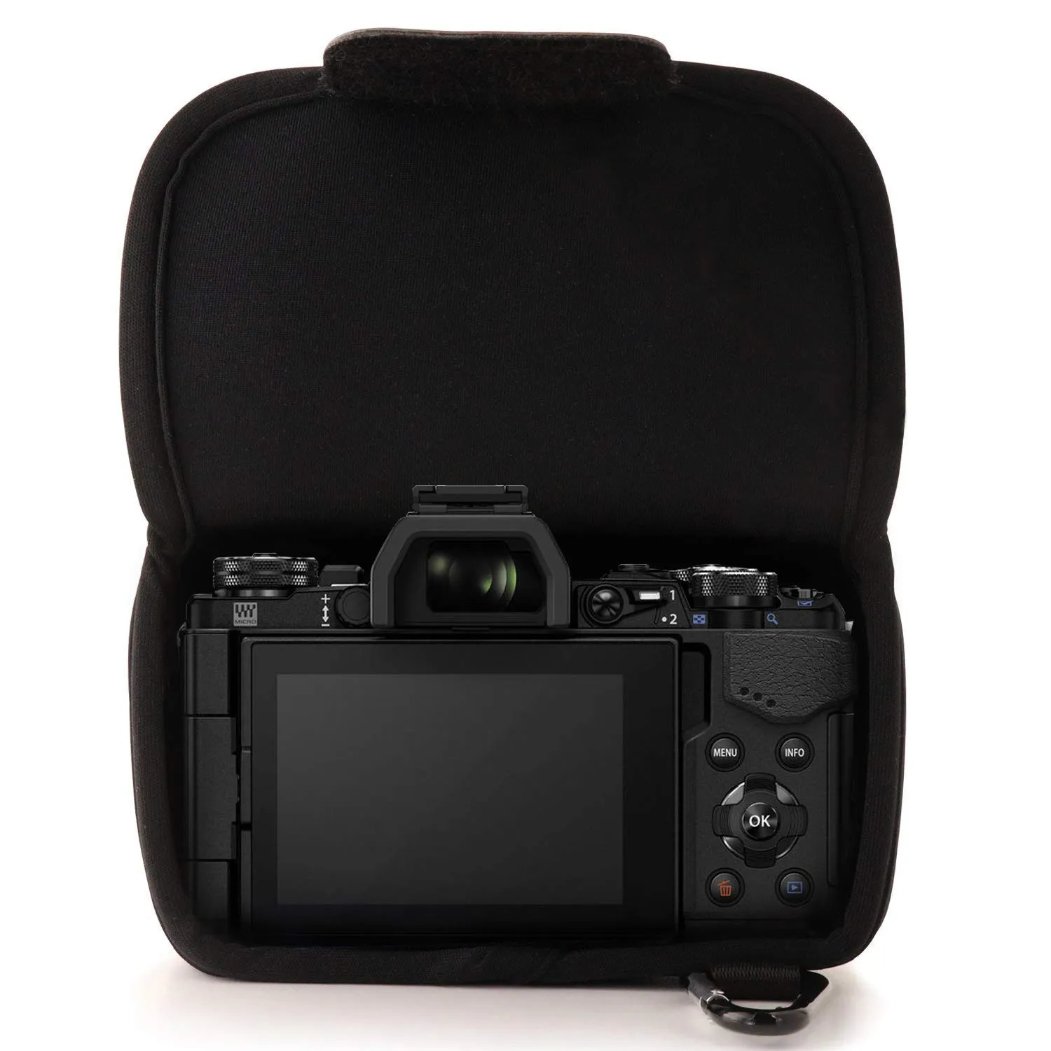 MegaGear MG1196 Custodia Olympus E-M5 II 12-40mm Nero