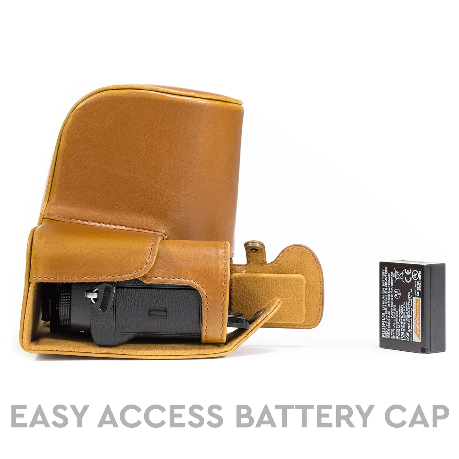 MegaGear MG872 custodia fotocamera Fujifilm X-T2 marrone chiaro