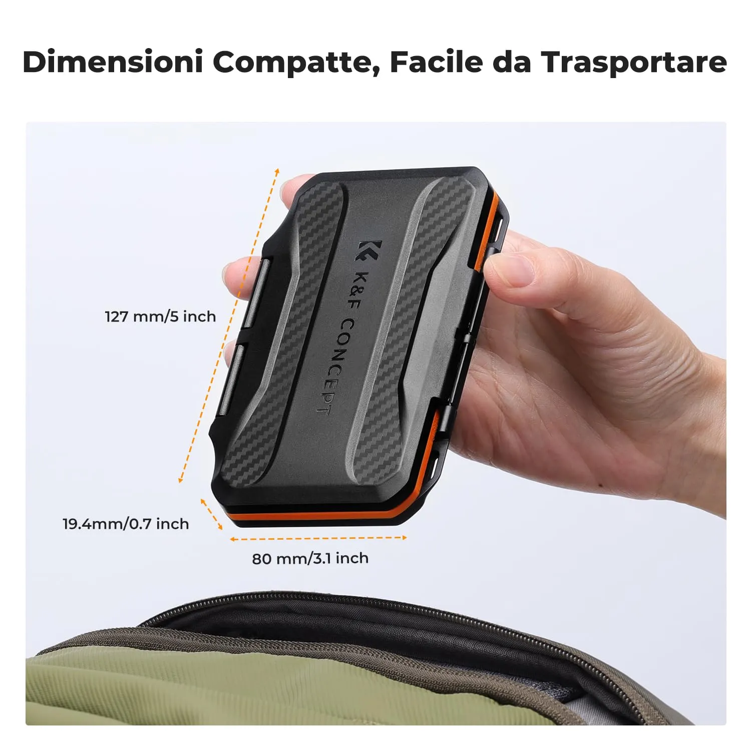 K&F Concept Custodia Schede SD 12+24 Micro SD Impermeabile