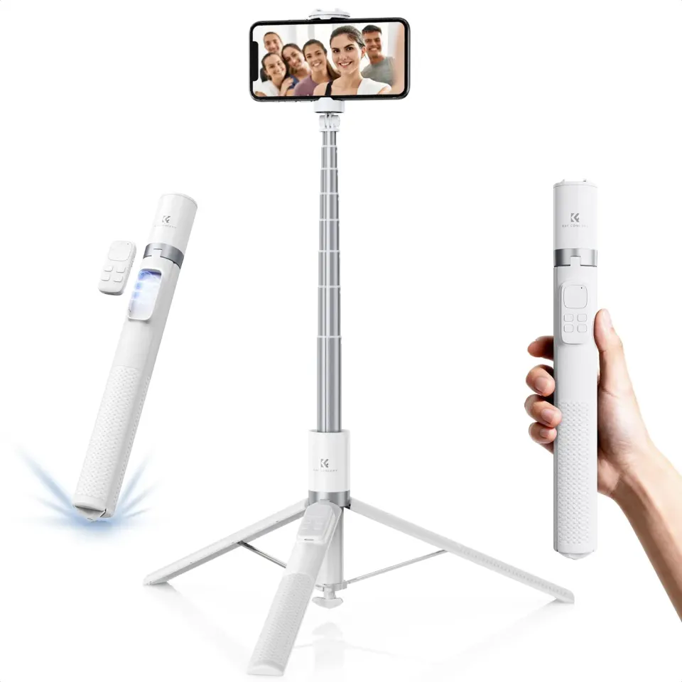 K&F Concept Bastone Selfie Treppiede 175cm Bianco
